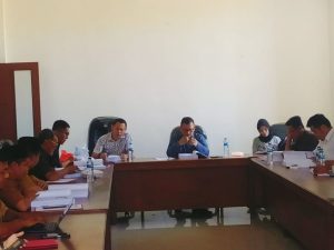 Pembahasan Ranwal sedang berlangsung diruang rapat DPRD Bolsel.