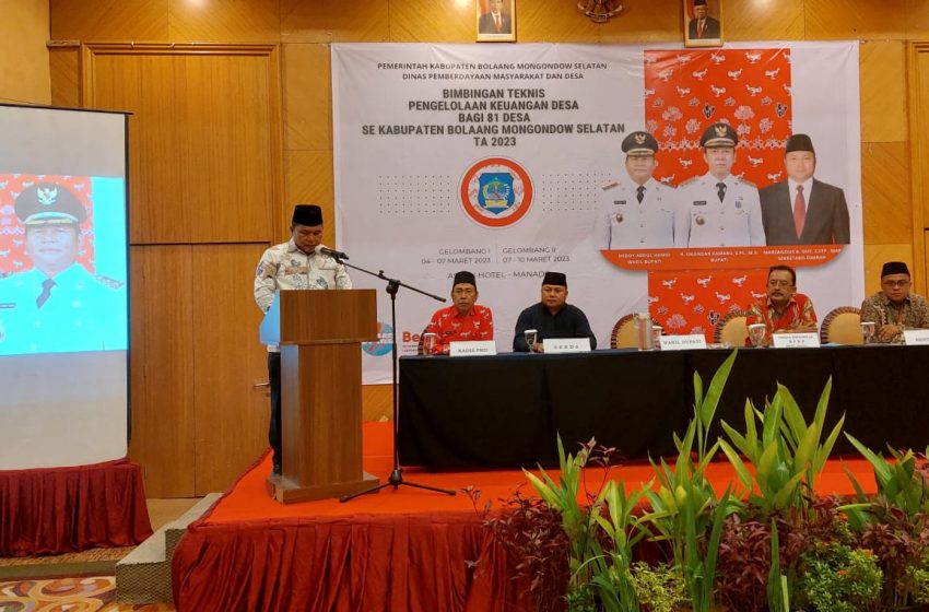  Tingkatkan Kapasitas Aparat Desa, Pemkab Bolsel Gelar Bimtek Pengelolaan Keuangan Desa Tahun 2023