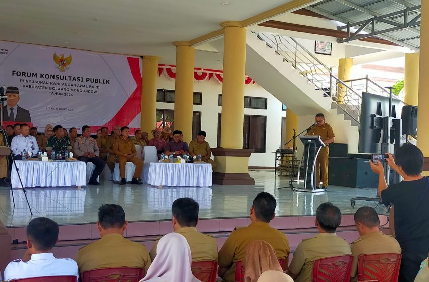  Pemkab Bolmong Gelar Konsultasi Publik Rancangan Awal RKPD Tahun 2024