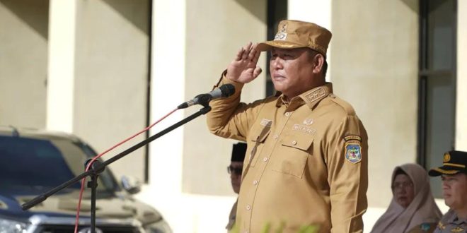  Jelang Pemilu, Wabup Deddy Pimpin Apel Gelar Pasukan Pengamanan TPS