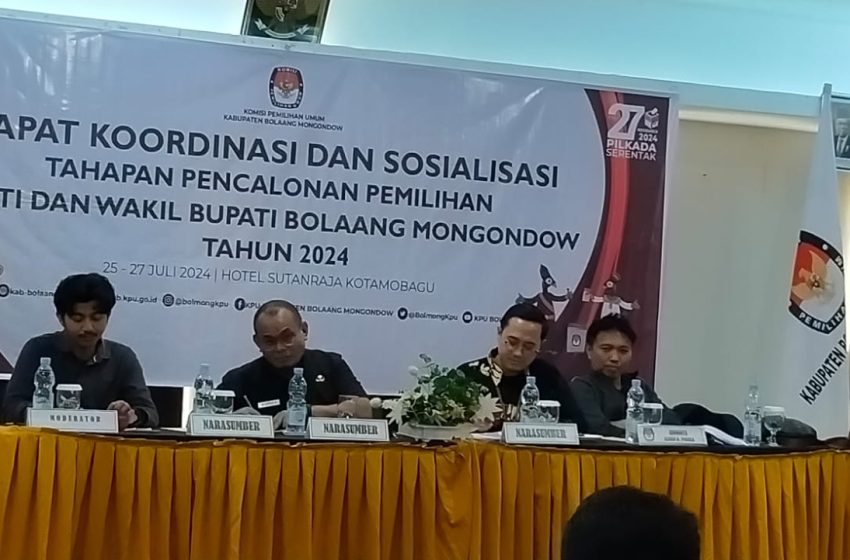  KPU Bolmong Sosialisasikan Tahapan Pencalonan Pilbup Tahun 2024