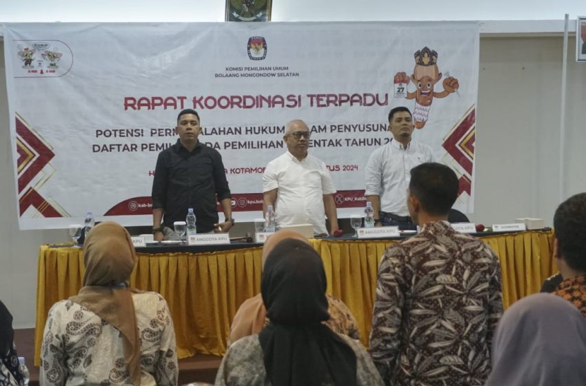  KPU Bolsel Gelar Rakor Masalah Hukum pada Penyusunan Daftar Pemilih Tahun 2024