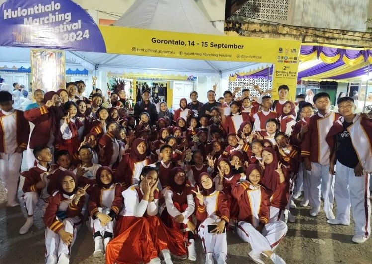  Keren! SMPN Molibagu Raih Tiket Juara 2 Pada Kejuaraan Hulonthalo Marching Festival di Gorontalo