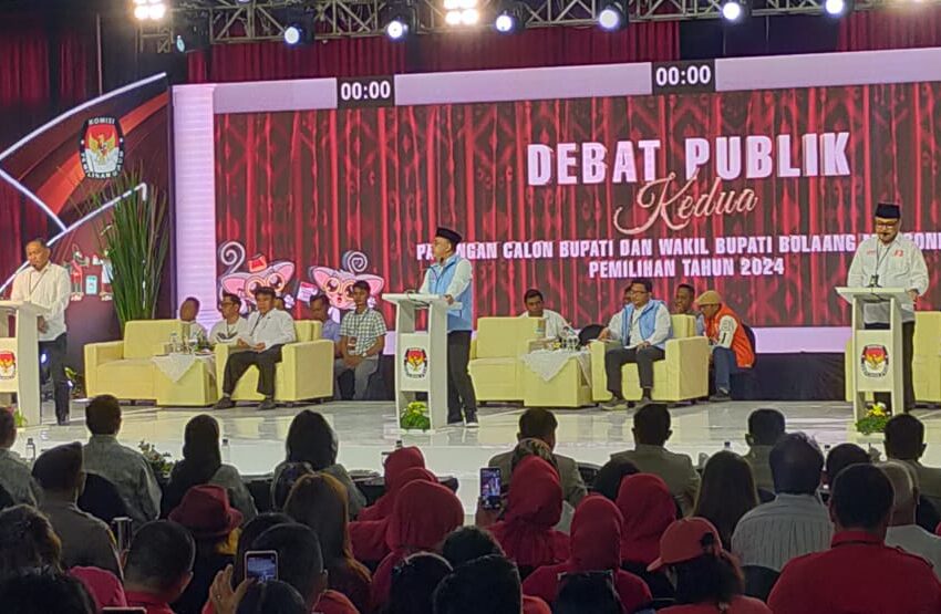  KPU Bolmong Sukses Gelar Debat Kedua untuk 3 Pasangan Cabup dan Cawabup