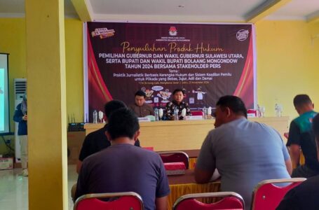 Gandeng Pers dan Stakeholder, KPU Bolmong Gelar Penyuluhan Produk Hukum Pilkada 2024