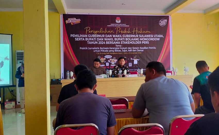  Gandeng Pers dan Stakeholder, KPU Bolmong Gelar Penyuluhan Produk Hukum Pilkada 2024